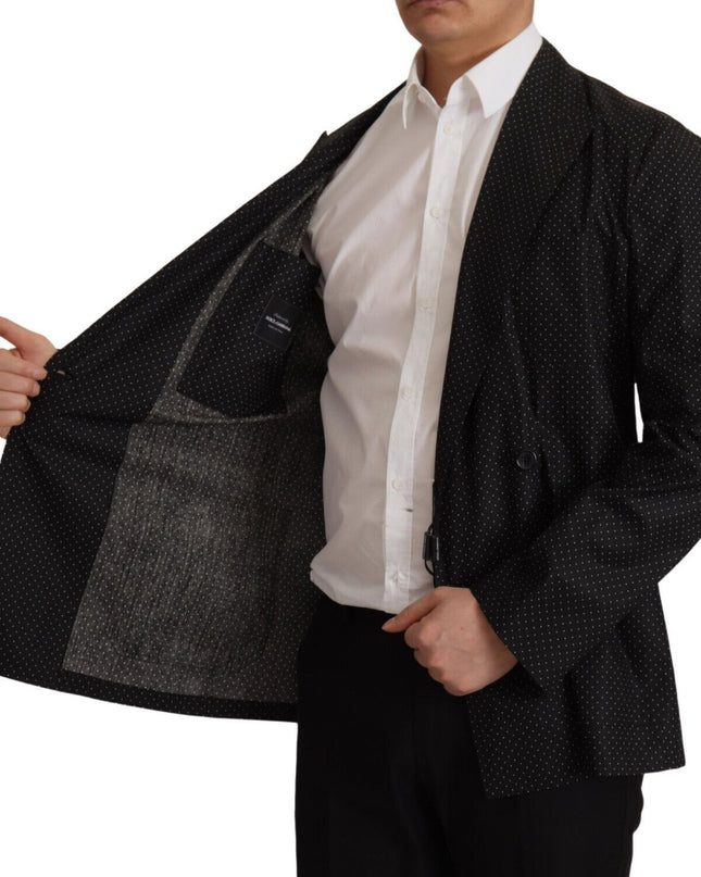Dolce & Gabbana Gepunkteter schlanker Zweireiher-Blazer