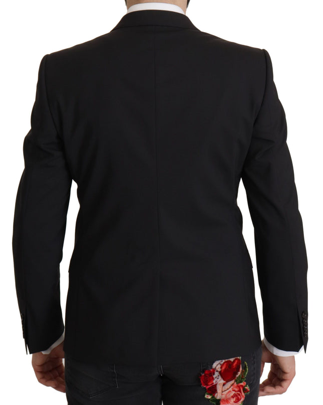 Dolce & Gabbana Elegante, schmal geschnittene schwarze Blazerjacke