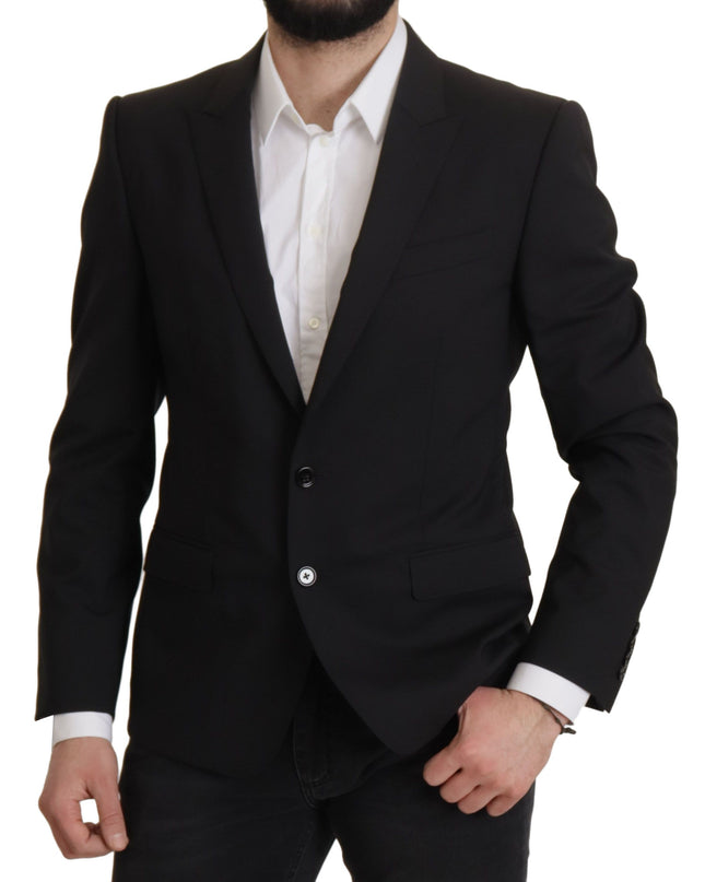 Dolce & Gabbana Elegante, schmal geschnittene schwarze Blazerjacke