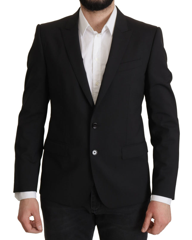 Dolce & Gabbana Elegante, schmal geschnittene schwarze Blazerjacke