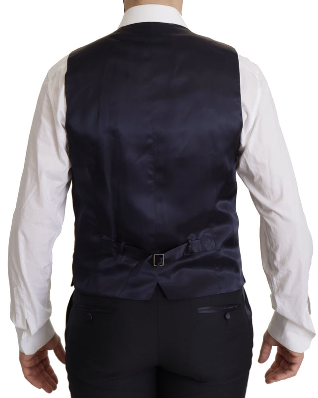 Dolce & Gabbana Eleganter schwarzer dreiteiliger Anzug aus Wollgemisch