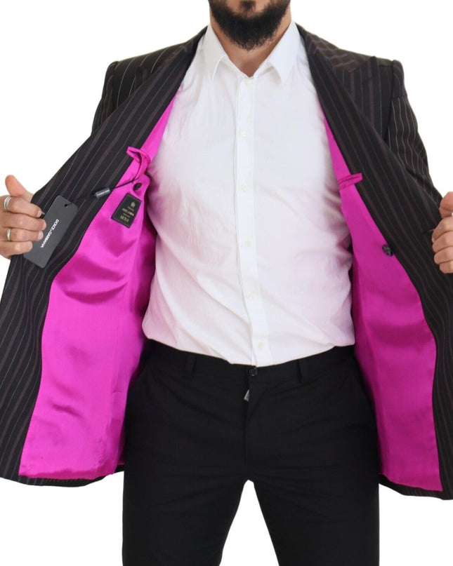 Dolce & Gabbana Multicolor Wolle Seidenmischung Slim Fit Blazer