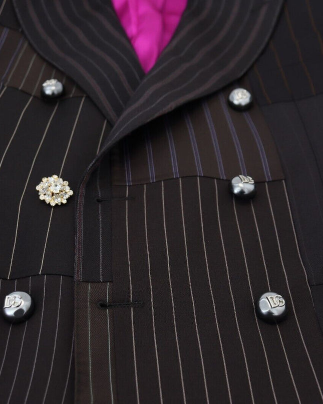 Dolce & Gabbana Multicolor Wolle Seidenmischung Slim Fit Blazer