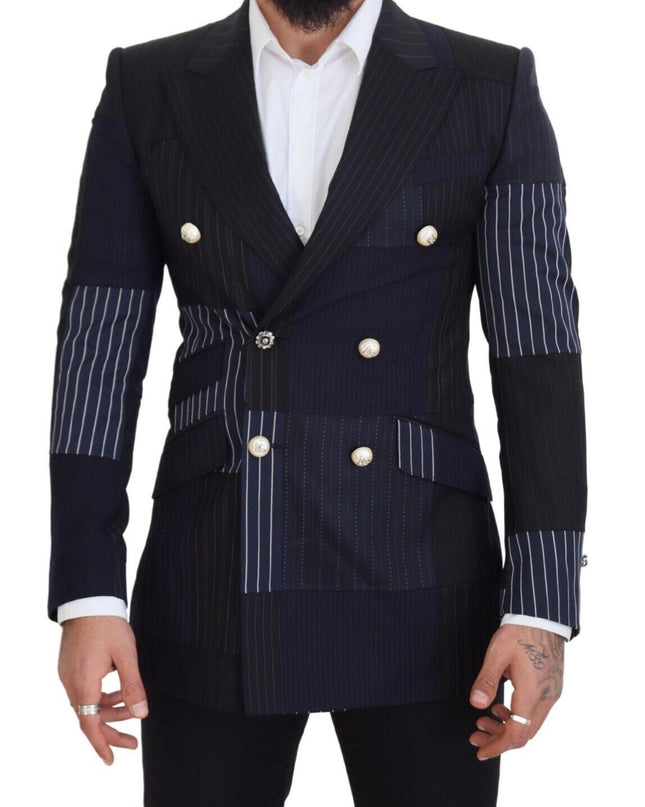 Dolce & Gabbana Eleganter doppelreihiger Wollblazer in Marineblau