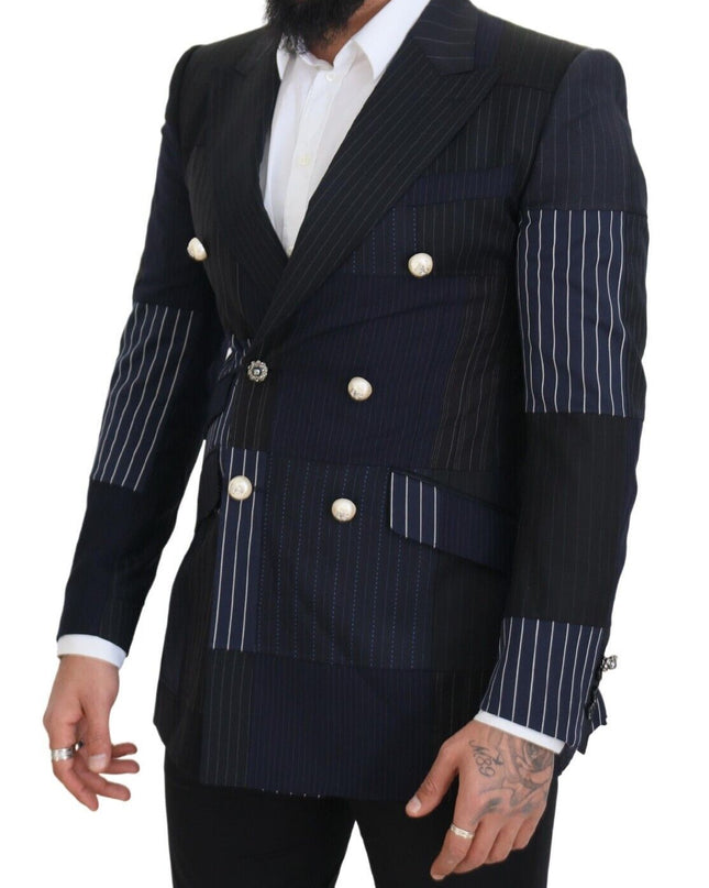 Dolce & Gabbana Eleganter doppelreihiger Wollblazer in Marineblau
