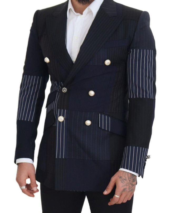 Dolce & Gabbana Eleganter doppelreihiger Wollblazer in Marineblau