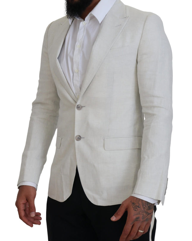Dolce & Gabbana Eleganter weißer einreihiger Sicilia-Blazer