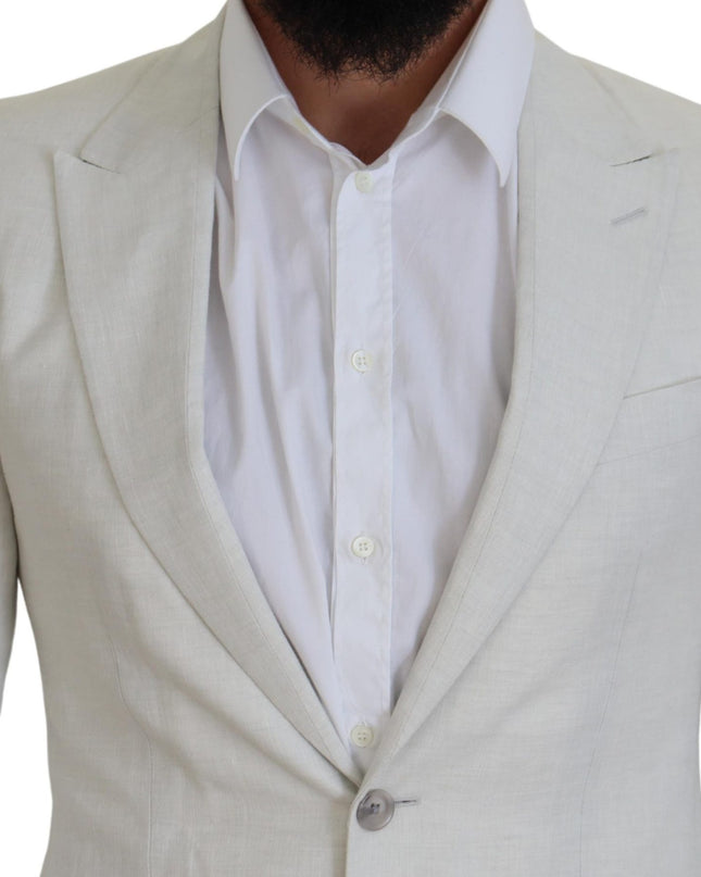 Dolce & Gabbana Eleganter weißer einreihiger Sicilia-Blazer