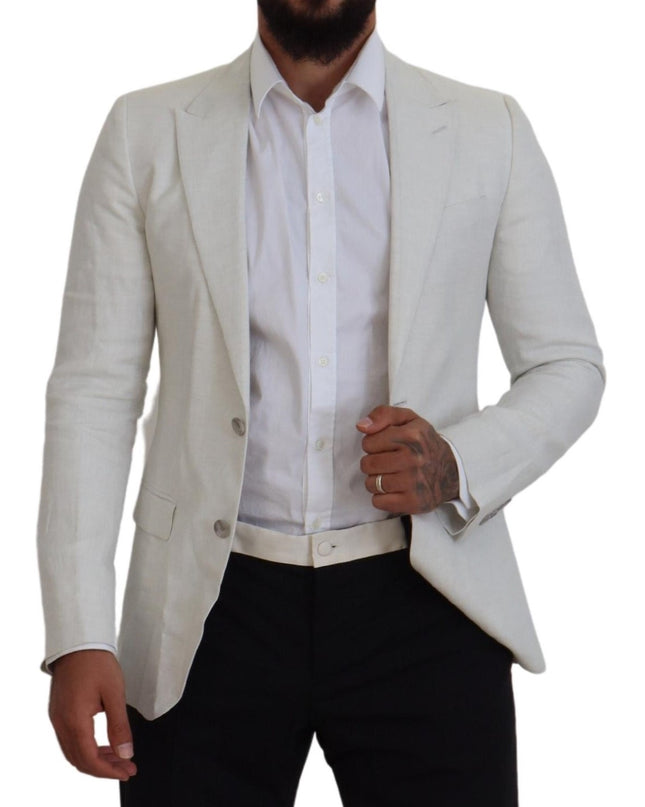 Dolce & Gabbana Eleganter weißer einreihiger Sicilia-Blazer