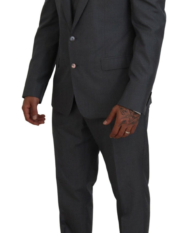 Dolce & Gabbana Schlanker dreiteiliger Anzug Martini Silver Slim Fit