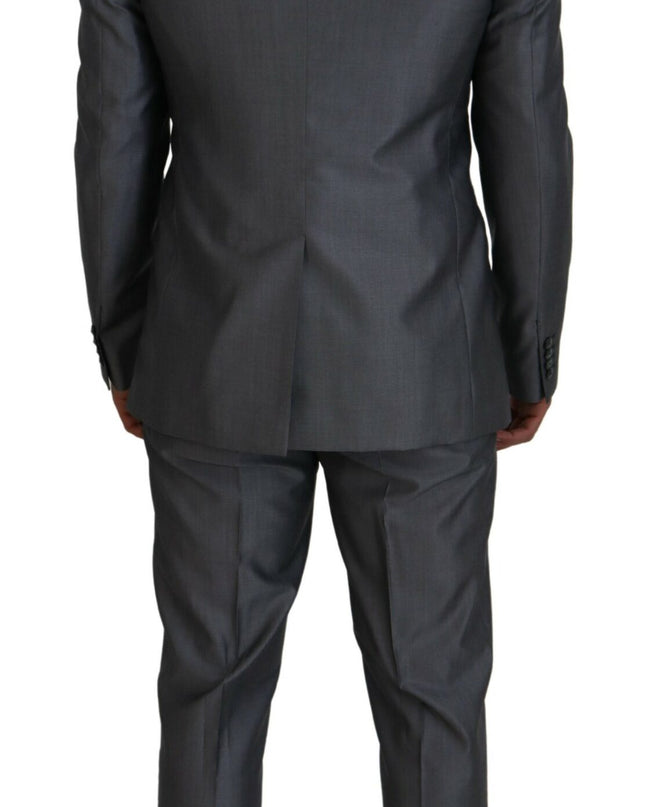 Dolce & Gabbana Elegantes Grausilber Sicilia Anzug Ensemble