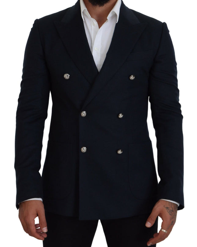 Dolce & Gabbana Blauer Blazer aus einer eleganten Kaschmir-Seiden-Mischung