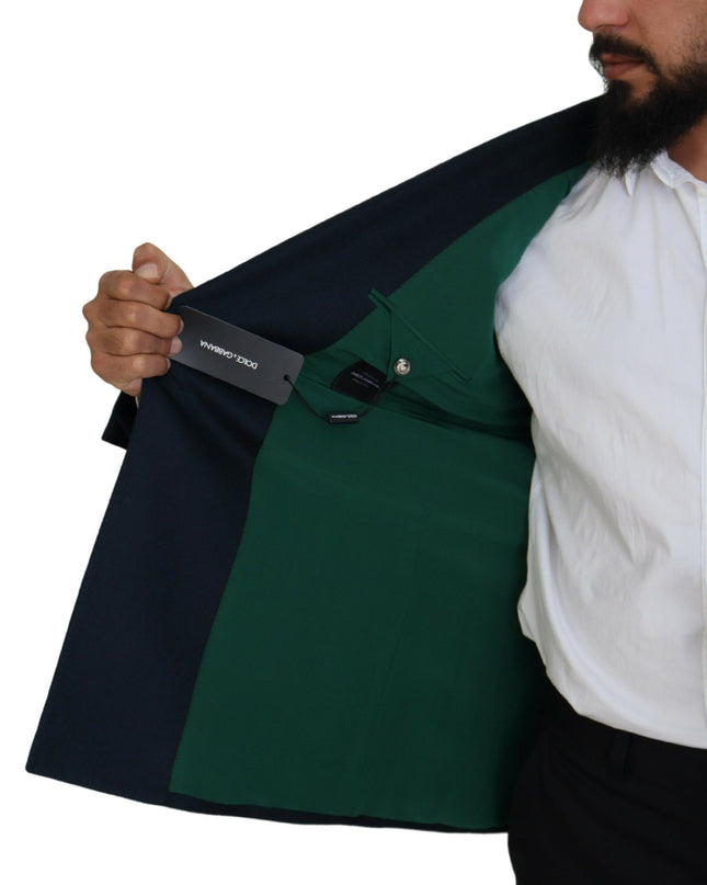 Dolce & Gabbana Blauer Blazer aus einer eleganten Kaschmir-Seiden-Mischung