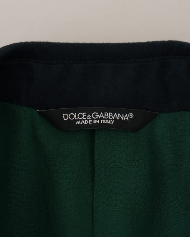 Dolce & Gabbana Blauer Blazer aus einer eleganten Kaschmir-Seiden-Mischung
