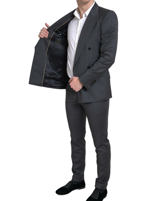 Dolce & Gabbana Schlichter grauer Slim Fit Anzug mit zwei Brüsten