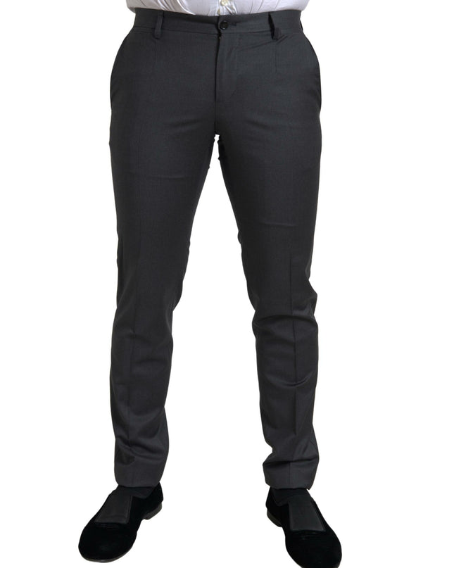 Dolce & Gabbana Schlichter grauer Slim Fit Anzug mit zwei Brüsten