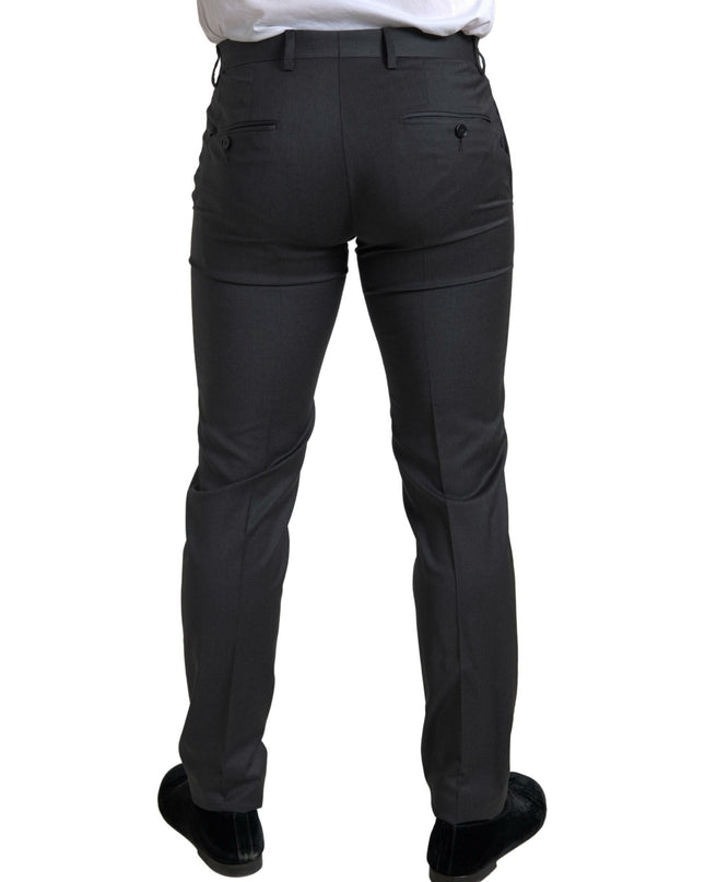 Dolce & Gabbana Schlichter grauer Slim Fit Anzug mit zwei Brüsten