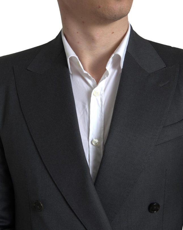 Dolce & Gabbana Schlichter grauer Slim Fit Anzug mit zwei Brüsten