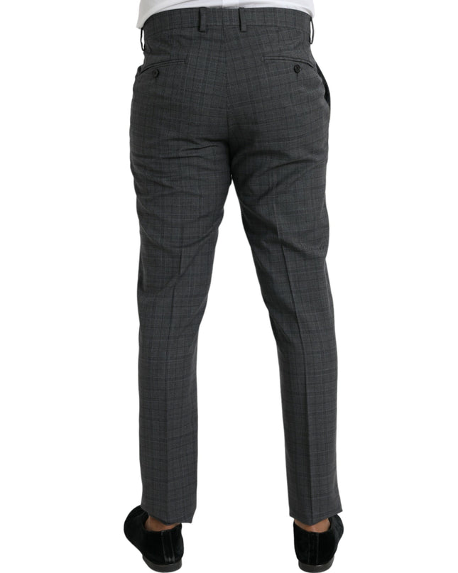 Dolce & Gabbana Grauer karierter Woll-Anzug MARTINI Formal 2 Piece Suit