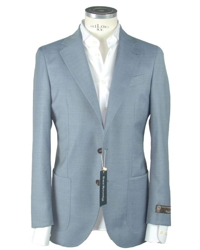 Emilio Romanelli Blazer aus hellblauer Wolle für Männer