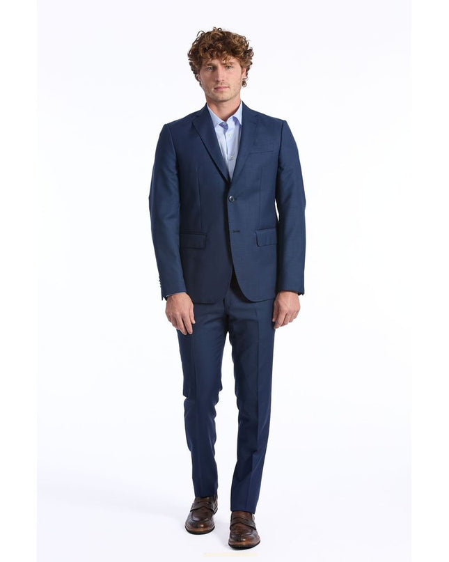 Baldinini Trend Blauer Wollanzug für Männer