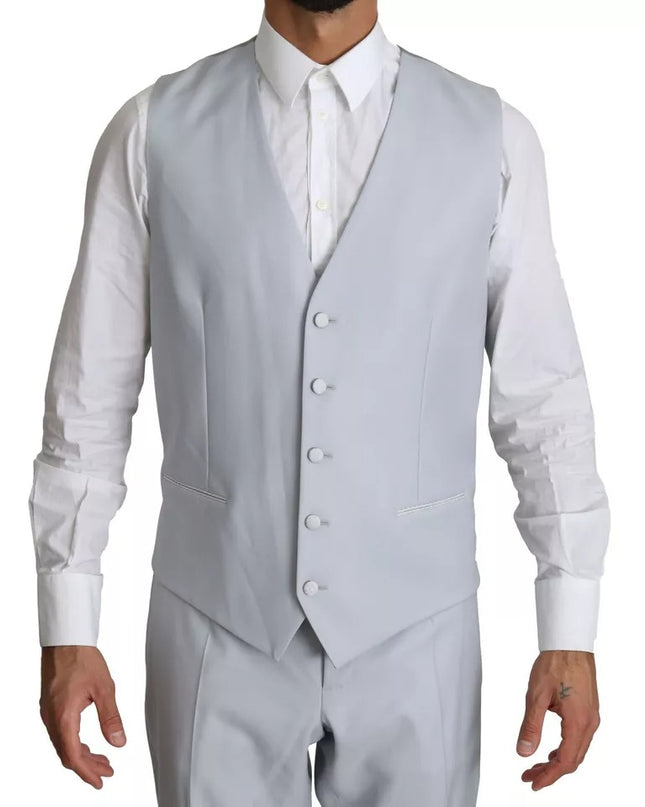 Dolce & Gabbana Hellblauer SICILIA Anzug aus Wolle, 3-teilig