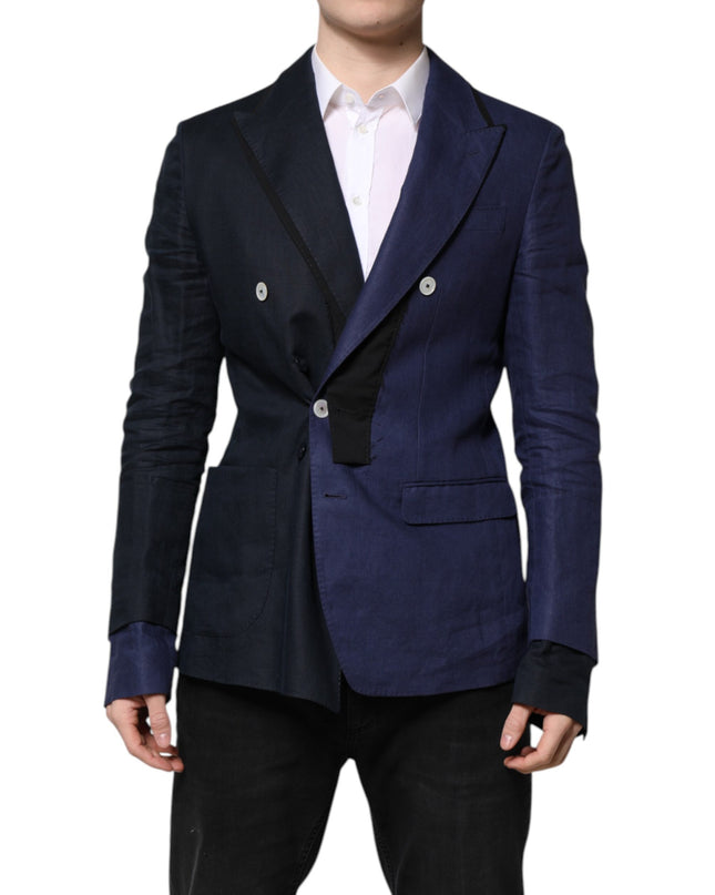 Dolce & Gabbana Marineblauer doppelreihiger Anzugmantel Blazer