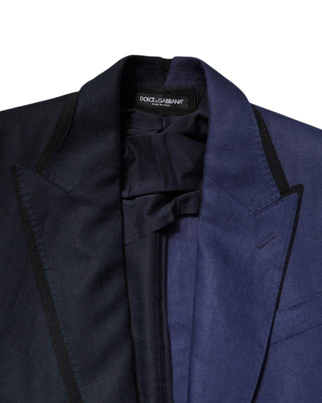 Dolce & Gabbana Marineblauer doppelreihiger Anzugmantel Blazer